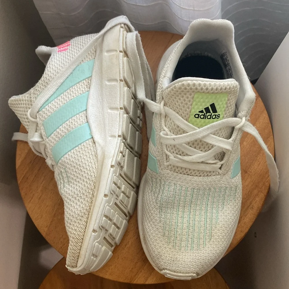 Adidas Swift 13K White and Aqua - Picture 5 of 6